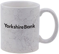 Ceramic Mugs: 11oz White Marble Coffee Mugs